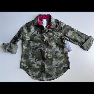 Cat & Jack Camouflage Button Down Shirt